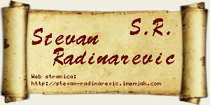 Stevan Radinarević vizit kartica